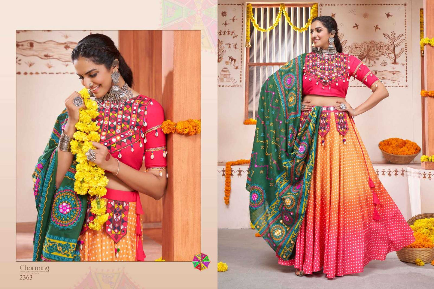 Soft Silk Rlh 2363 Lehengas  Traditional Navratri Chaniya Choli Lehengas E