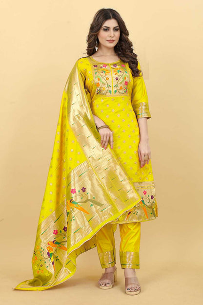 Soft Silk Rlh Apurva Paithani Suis & Dresses  Unstitched Suits