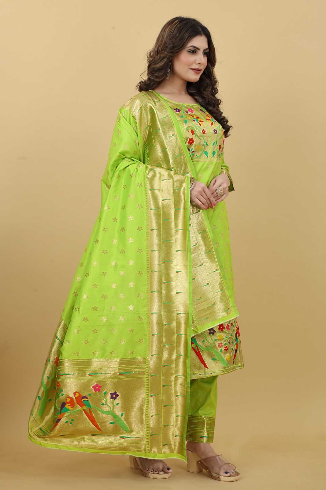 Soft Silk Rlh Apurva Paithani Suis & Dresses  Unstitched Suits