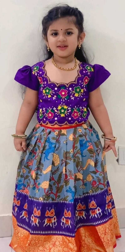 Soft Silk Rrkt Size Kids Wear  Kids Lehenga