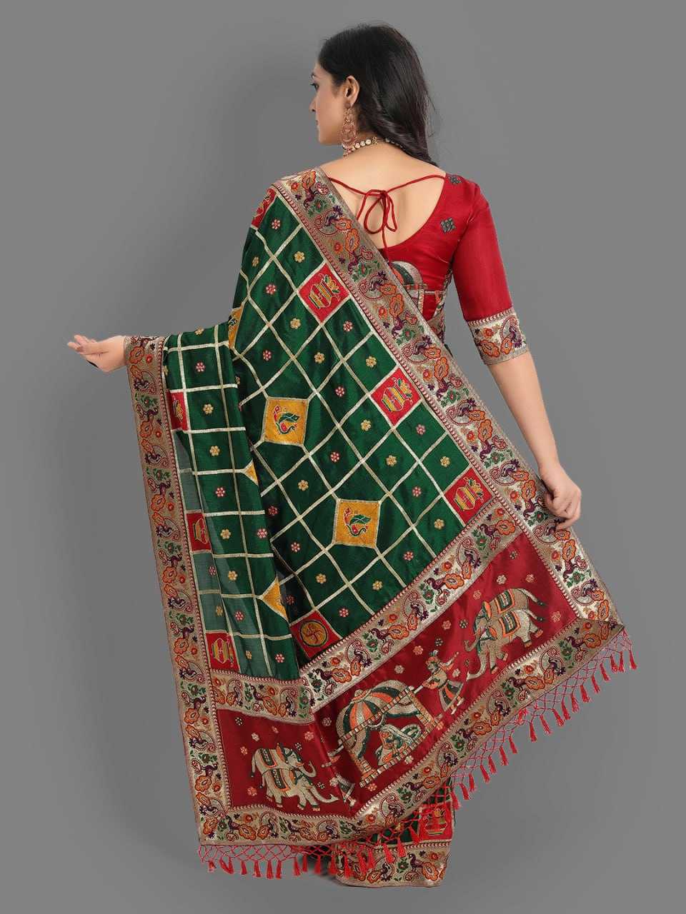 Soft Silk Rsc Panetar-101 Sarees  Gharchola Work Embroidery Sarees E