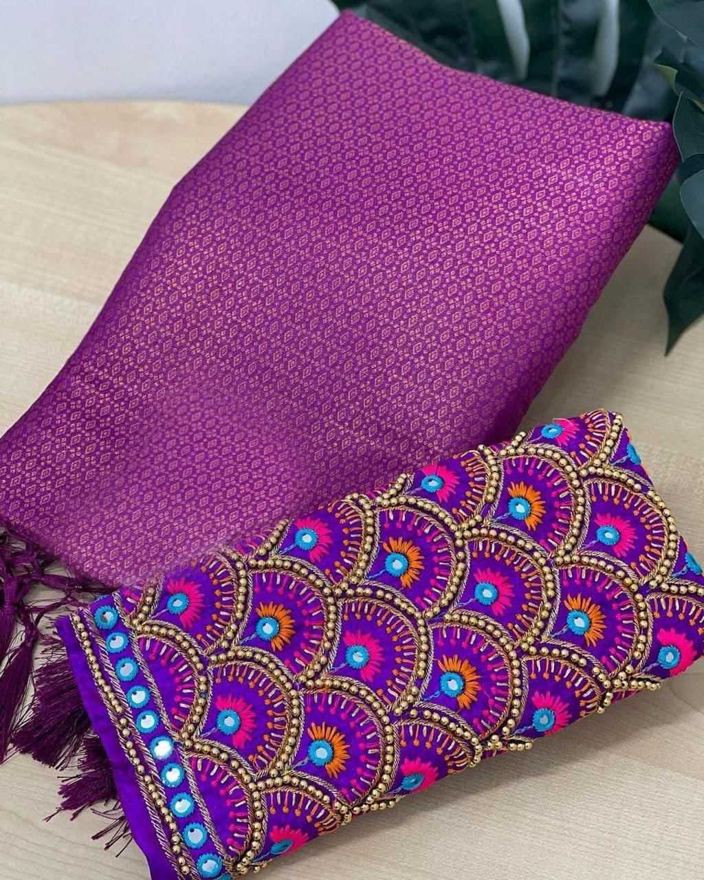 Soft Silk Rsf 85 Sarees  Plain Solid Jacquard Sarees