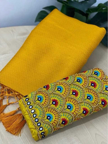 Soft Silk Rsf 85 Sarees  Plain Solid Jacquard Sarees