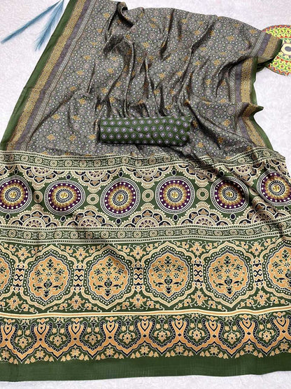 Soft Silk Rws Printed  Sarees