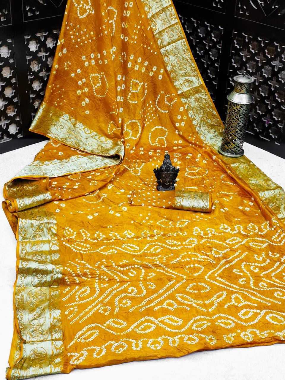 Soft Tapeta Silk Vad 20 Sarees  Bandhani Bandhej Printed Ladies Sarees