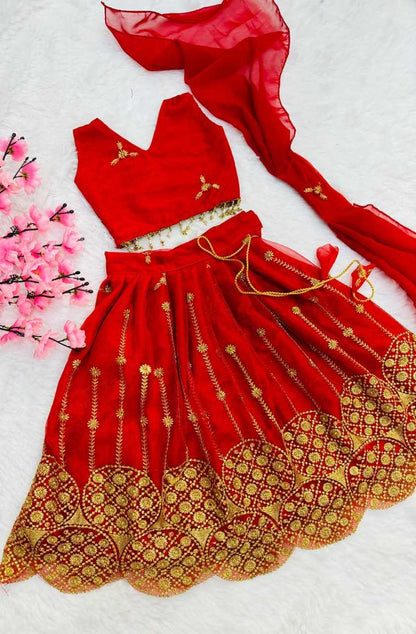 Soft Tissue Ref 34 Kids Wear  Kids Lehengas