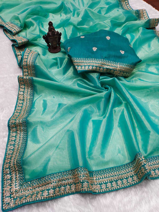 Soft Tissue Rgk 11 Sarees  Plain Solid Tissue Silk Sarees