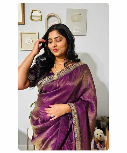 Soft Tissue Rgk 24 Sarees  Tissue Silk Lace Border Zari Border Sarees