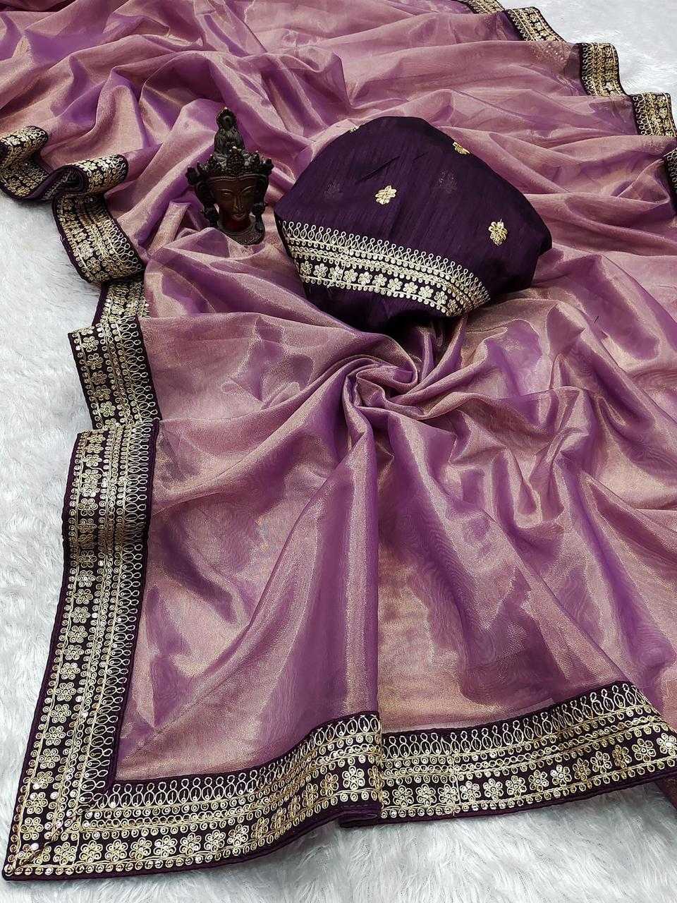 Soft Tissue Rgk 24 Sarees  Tissue Silk Lace Border Zari Border Sarees