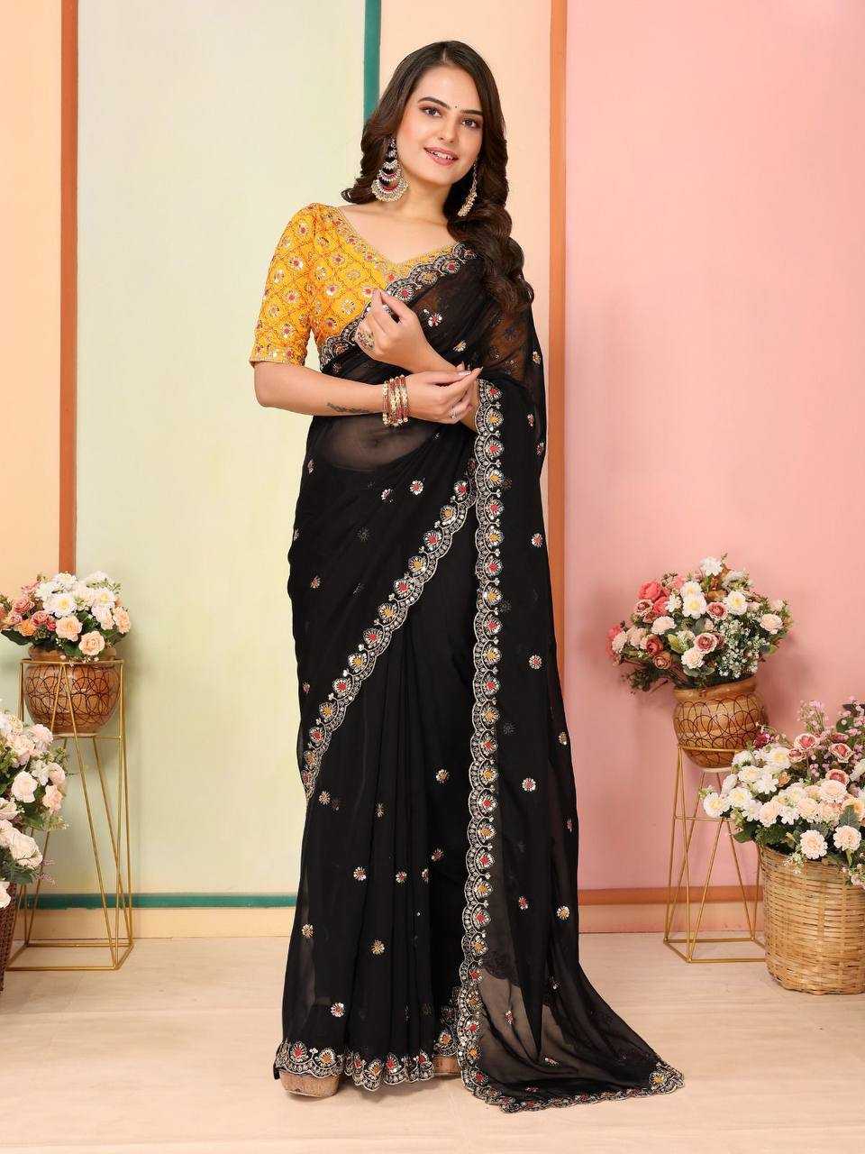 Tabby Orgnza Rvl Taby Sarees  Organza Ladies Embroidered Sarees