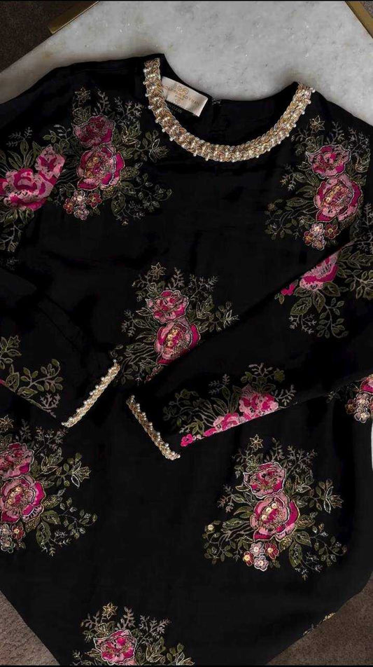 Tabby Silk Organza Kesh140 157 Suits & Dresses  Embroidered Ladies Silk Party Wear Zari Work  Suits