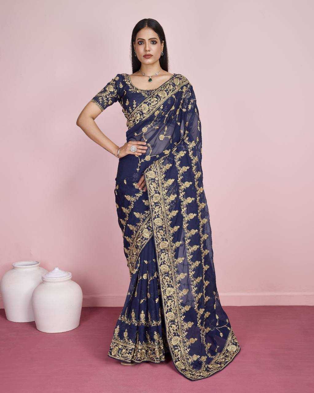 Tabby Silk Organza Rvl Silk  Sarees