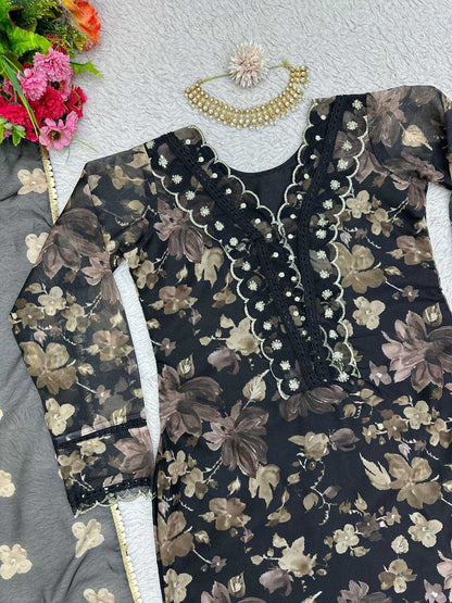 Tabby Silk Rin133 1440 Suits & Dresses  Ladies Printed Ladies Silk Zari Work Suits