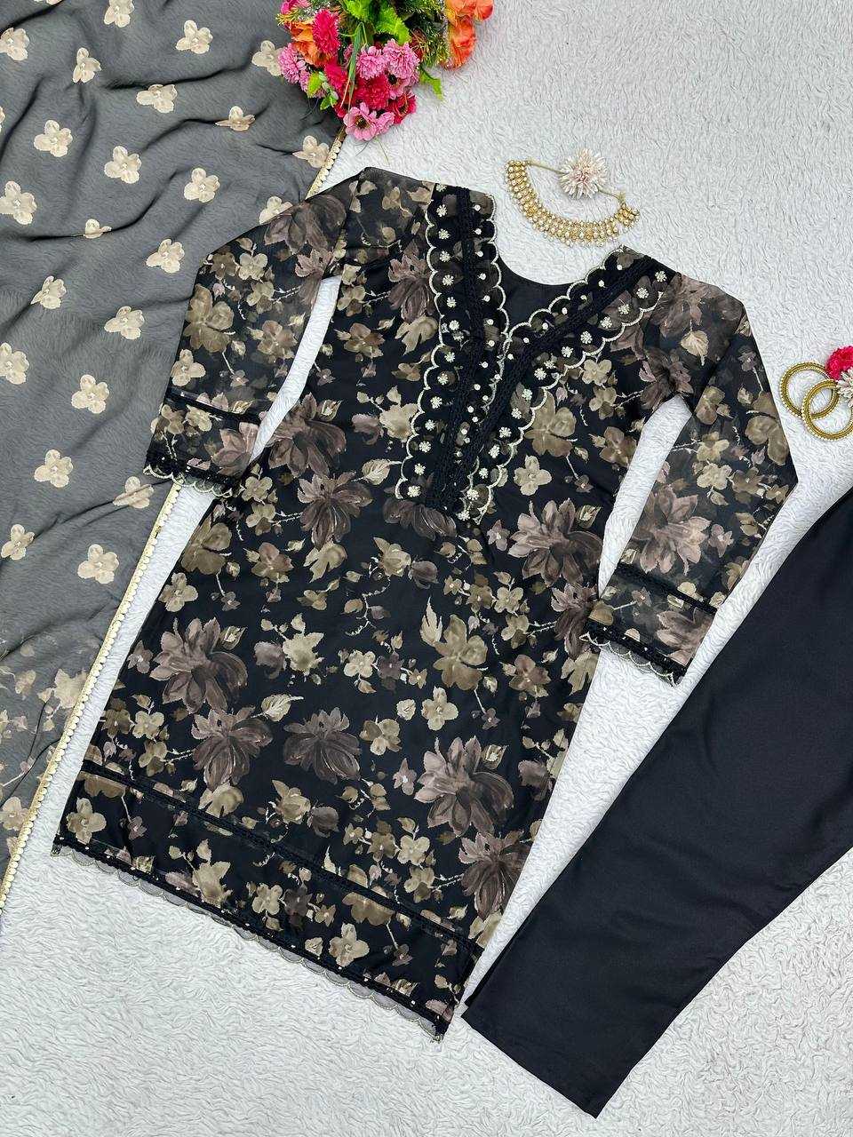 Tabby Silk Rin133 1440 Suits & Dresses  Ladies Printed Ladies Silk Zari Work Suits