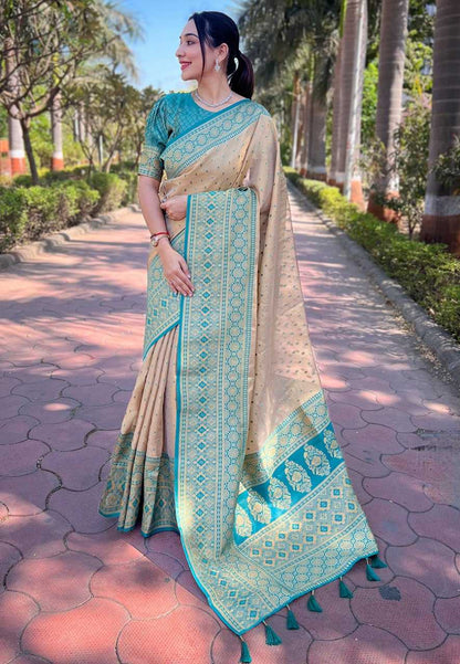 Tissue Rew 3227 Sarees  Tissue Silk Zari Border Sarees