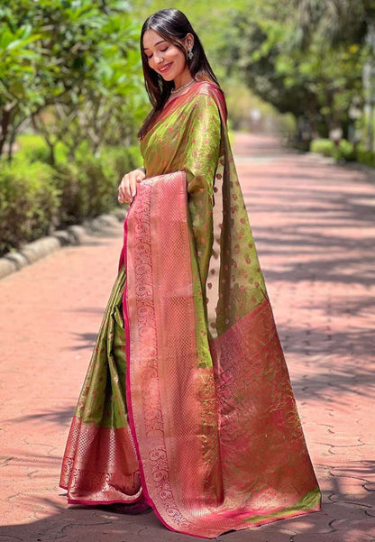 Tissue Rew Superhit Pattu Silk Sarees  Kanjeevaram Pattu Traditional Sarees