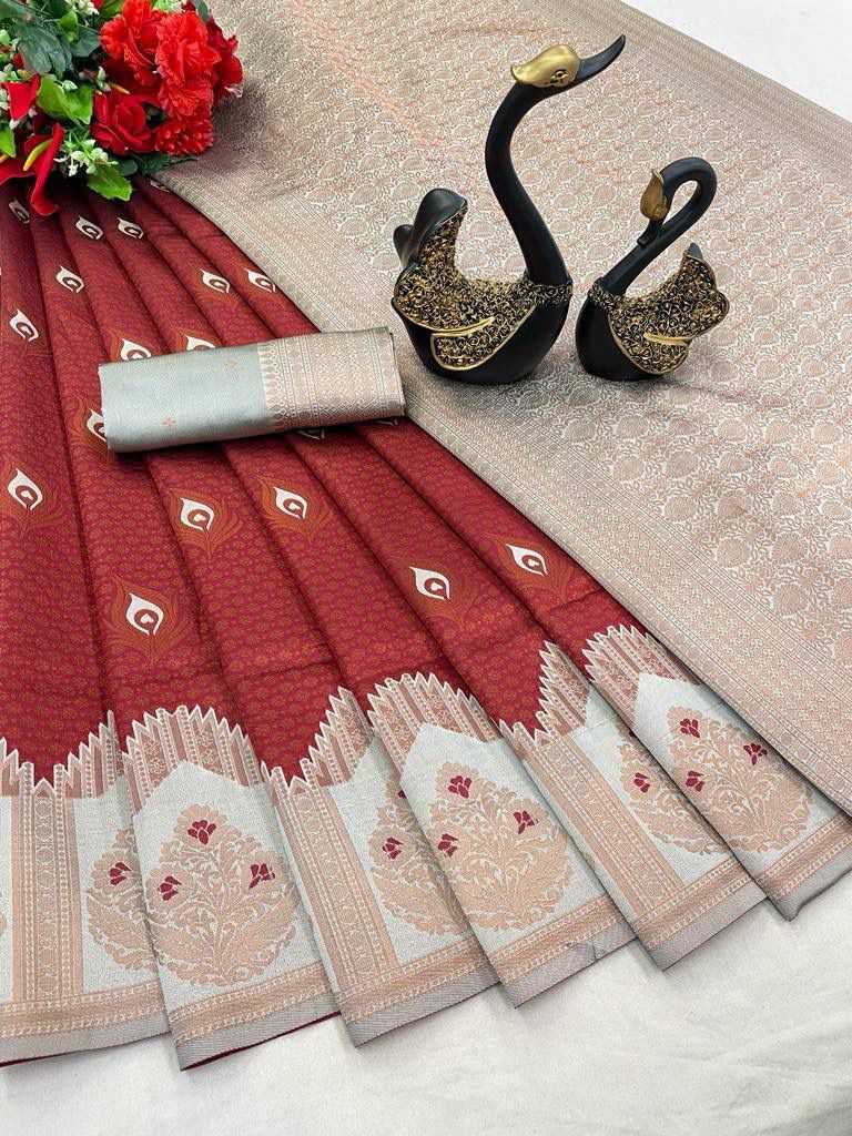 Tissue Rin179 619 Sarees  Tissue Silk Kanjipuram Zari Border Sarees