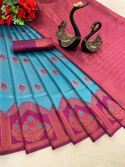 Tissue Rin179 619 Sarees  Tissue Silk Kanjipuram Zari Border Sarees