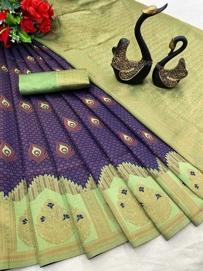 Tissue Rin179 619 Sarees  Tissue Silk Kanjipuram Zari Border Sarees