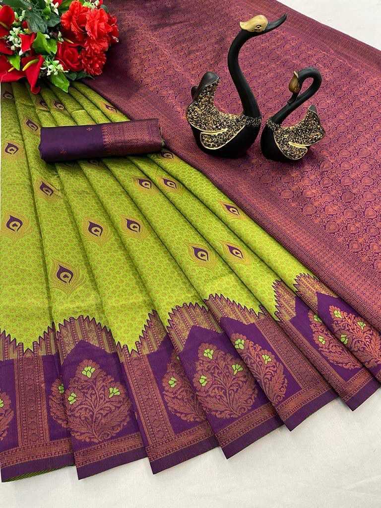 Tissue Rin179 619 Sarees  Tissue Silk Kanjipuram Zari Border Sarees