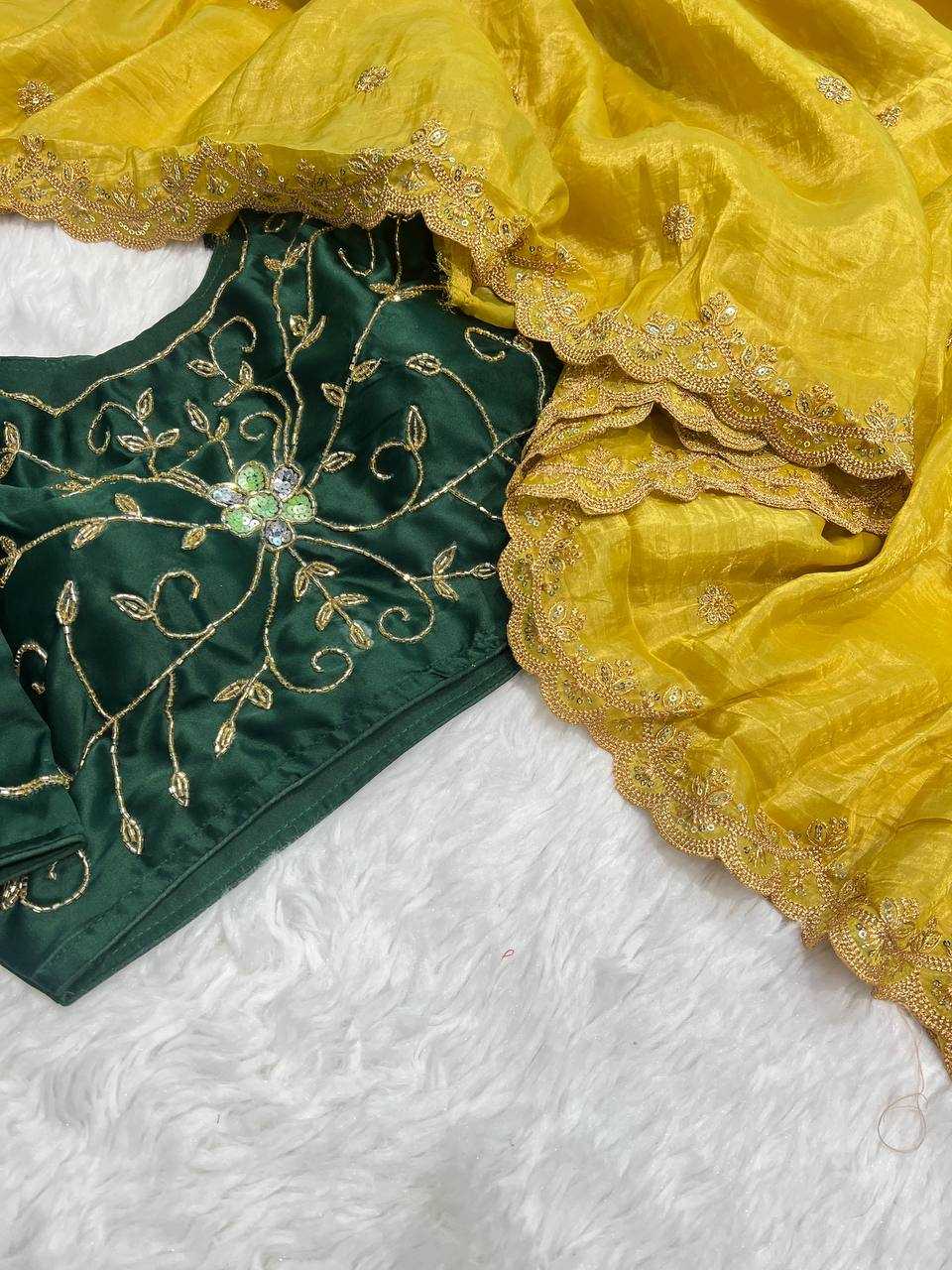 Tissue Rin189 1154 Sarees  Tissue Silk Embroidered Cutwork Zari Border Diwali Collections Sarees