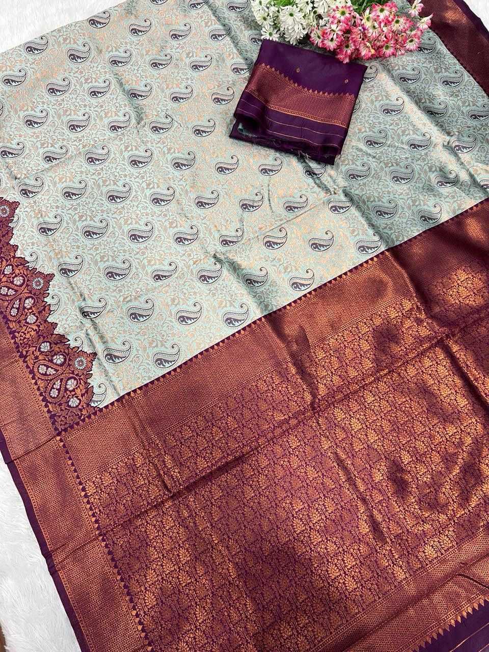 Tissue Rlc 624 Sarees  Ladies Kanchipuram Zari Border Sarees