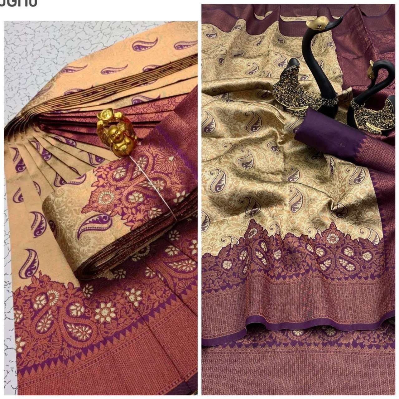 Tissue Rlc 624 Sarees  Ladies Kanchipuram Zari Border Sarees