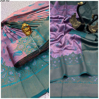 Tissue Rlc 624 Sarees  Ladies Kanchipuram Zari Border Sarees