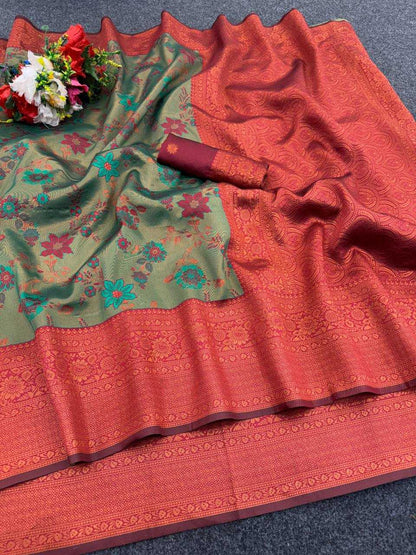 Tissue Rsf 742 Sarees  Printed Ladies Tissue Silk Sarees