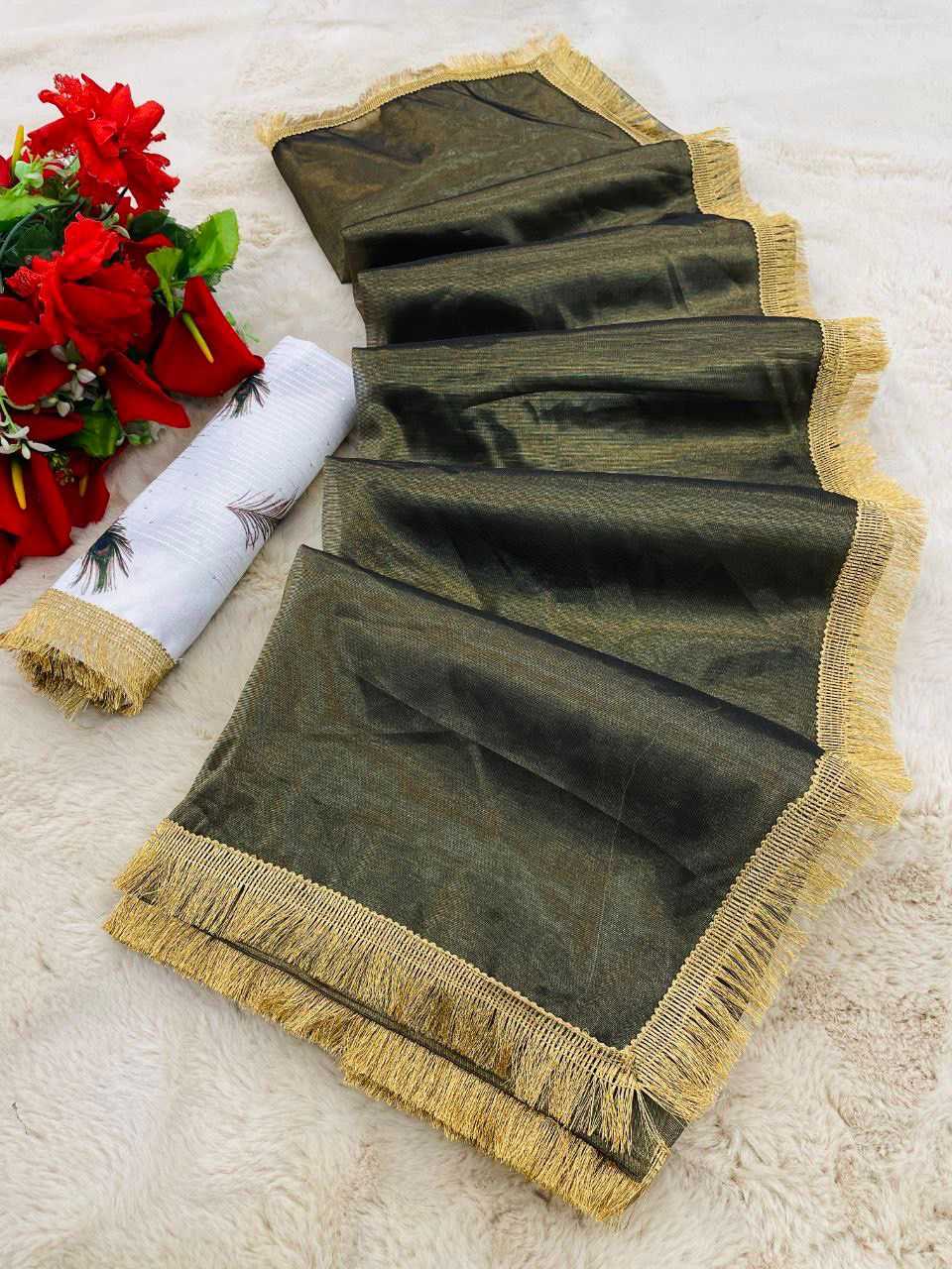 Tissue Rud Tamana  Sarees