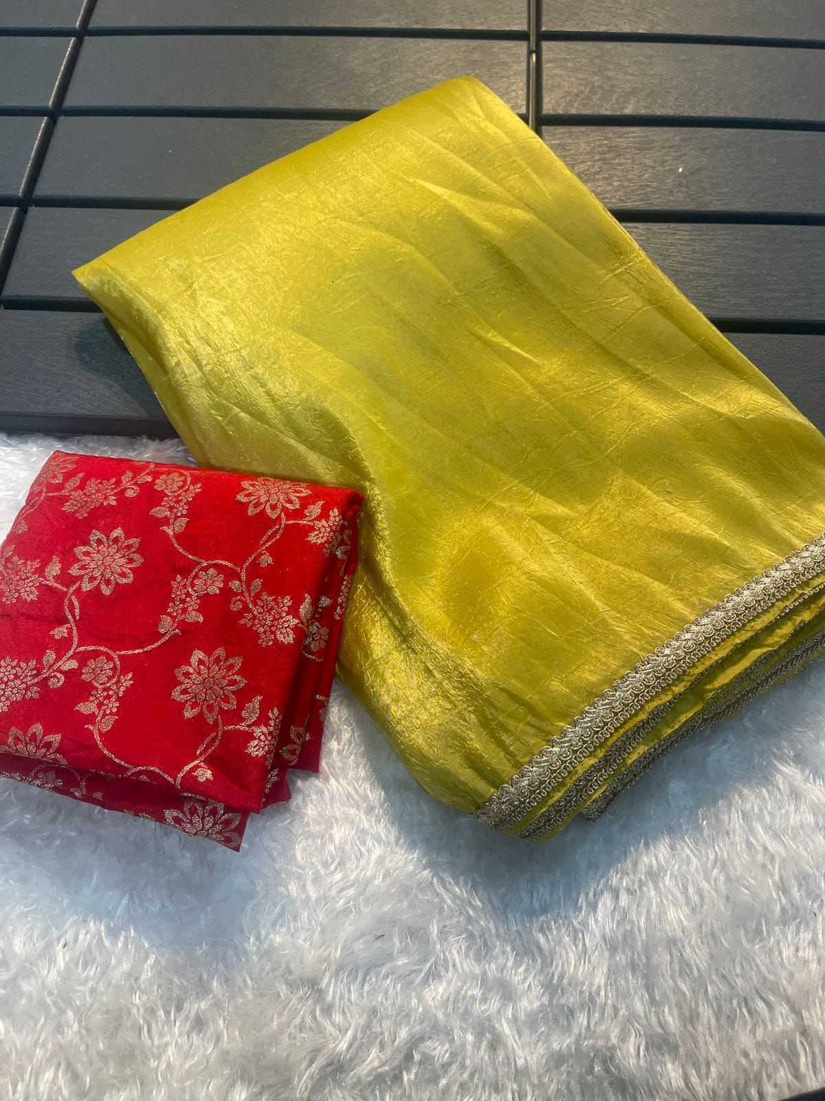 Tissue Silk Jht Ola Saree  Tissue Silk,Party Wear,Fancy Sraee