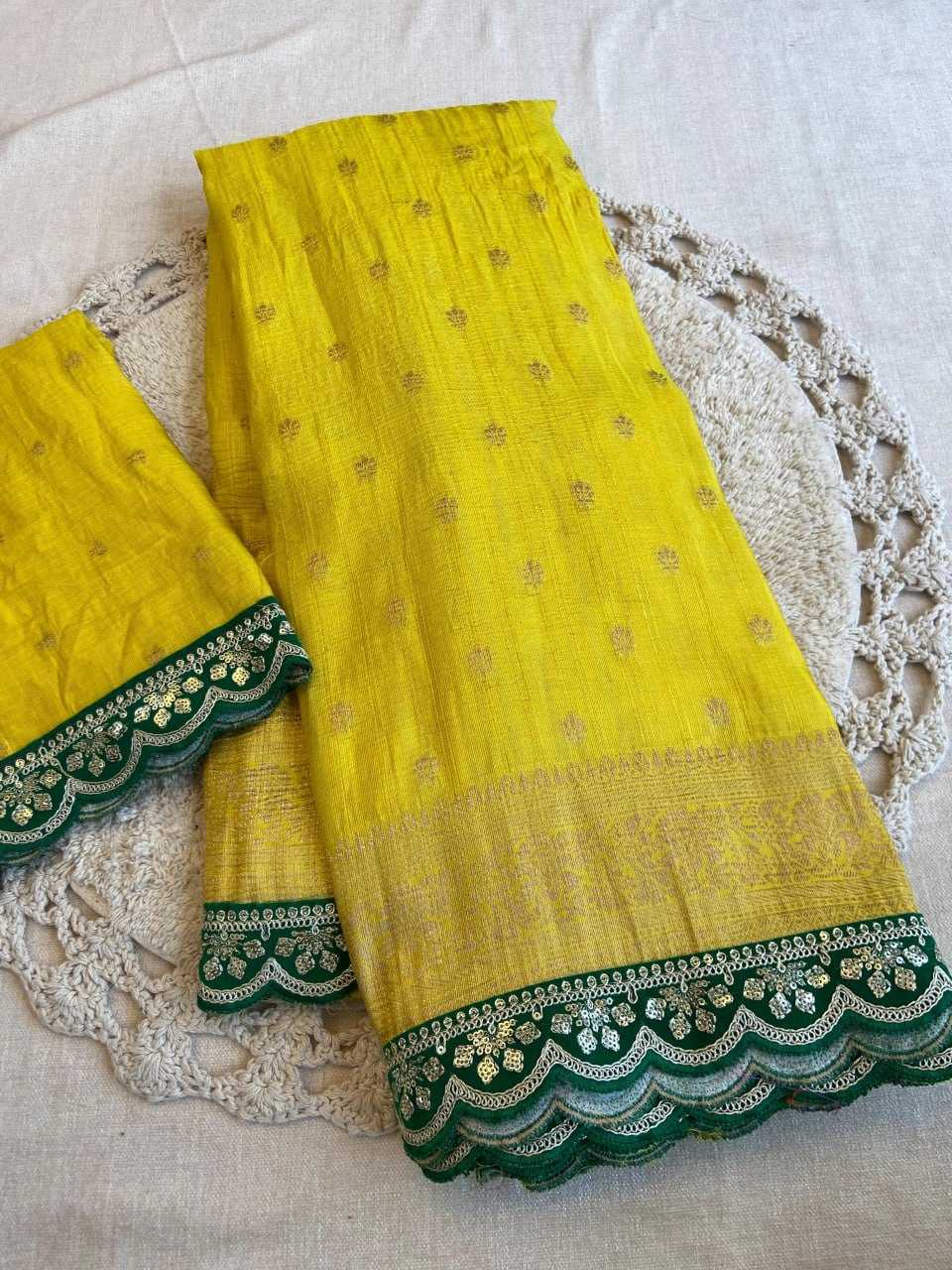 Tissue Silk Kesh101 Ant133 Sarees  Tissue Silk Butta Cutwork Zari Border Sarees