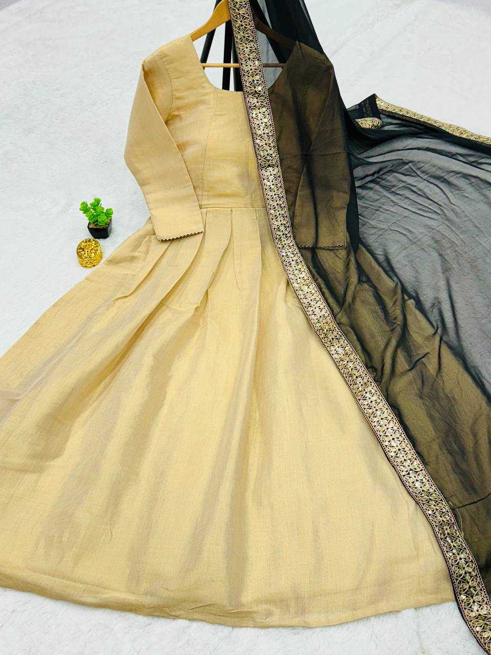 Tissue Silk Kesh163 28 Gowns  Fancy Anarkali Long Gowns