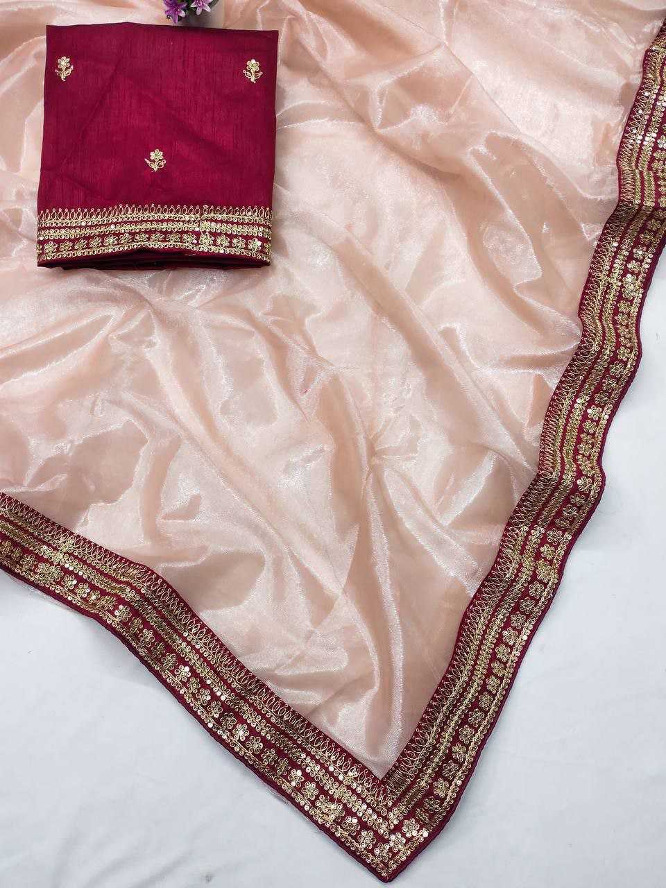 Tissue Silk Kesh188 9143 Sarees  Tissue Silk Lace Border Zari Border Silk Zari Sarees