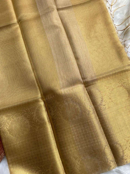 Tissue Silk Rgk 06 Sarees  Tissue Silk Plain Solid Sarees E