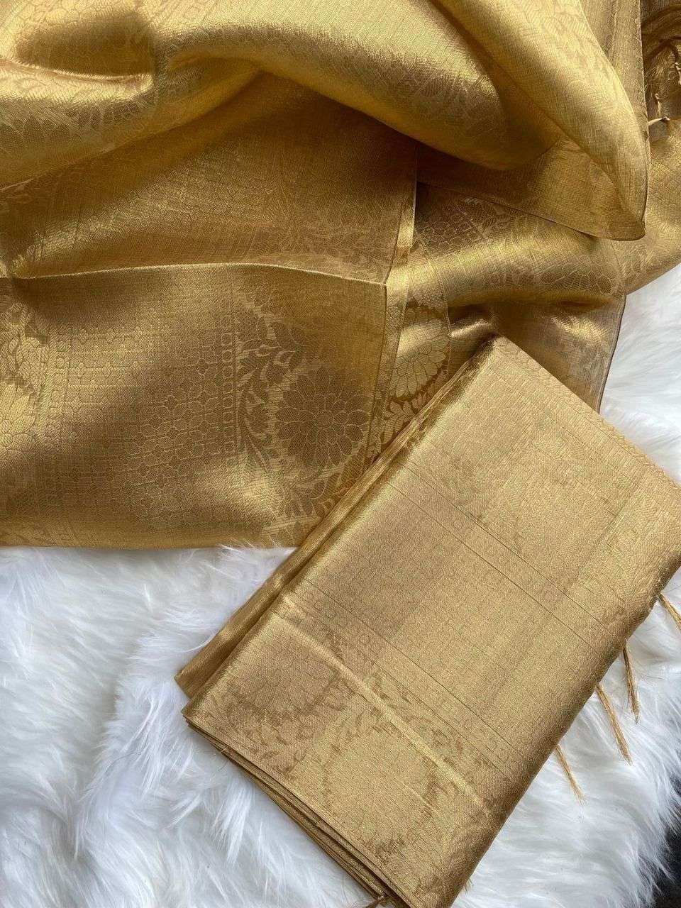 Tissue Silk Rgk 06 Sarees  Tissue Silk Plain Solid Sarees E