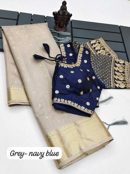 Tissue Silk Rgk Stiched Sarees  Tissue Silk Saree