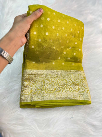 Tissue Silk Rin104  Ape110 Sarees  Tissue Silk Butta Viscose Silk Sarees