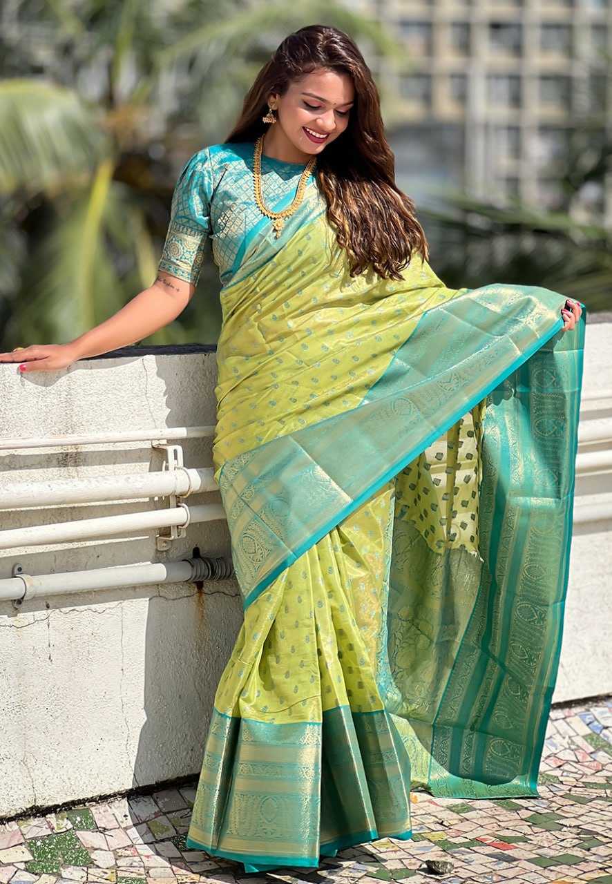 Tissue Silk Rin116 Pattu Vol-3 Sarees  Printed Tissue Silk Kanjipuram Zari Border Sarees