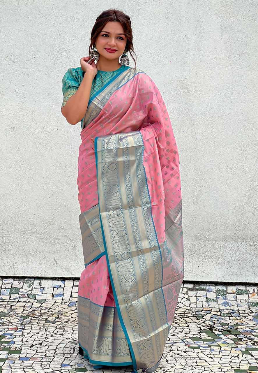 Tissue Silk Rin116 Pattu Vol-3 Sarees  Printed Tissue Silk Kanjipuram Zari Border Sarees