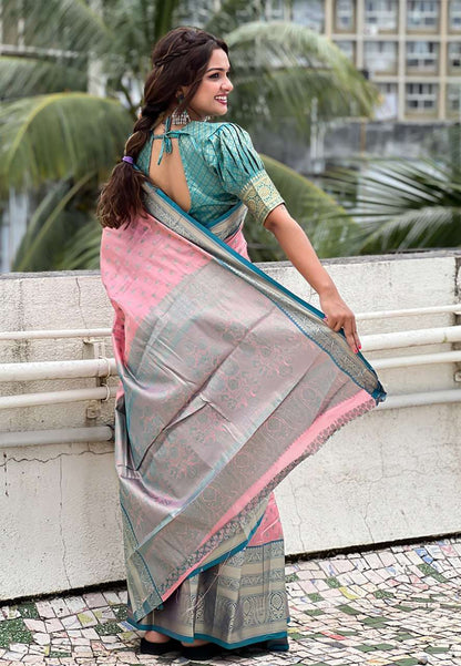 Tissue Silk Rin116 Pattu Vol-3 Sarees  Printed Tissue Silk Kanjipuram Zari Border Sarees