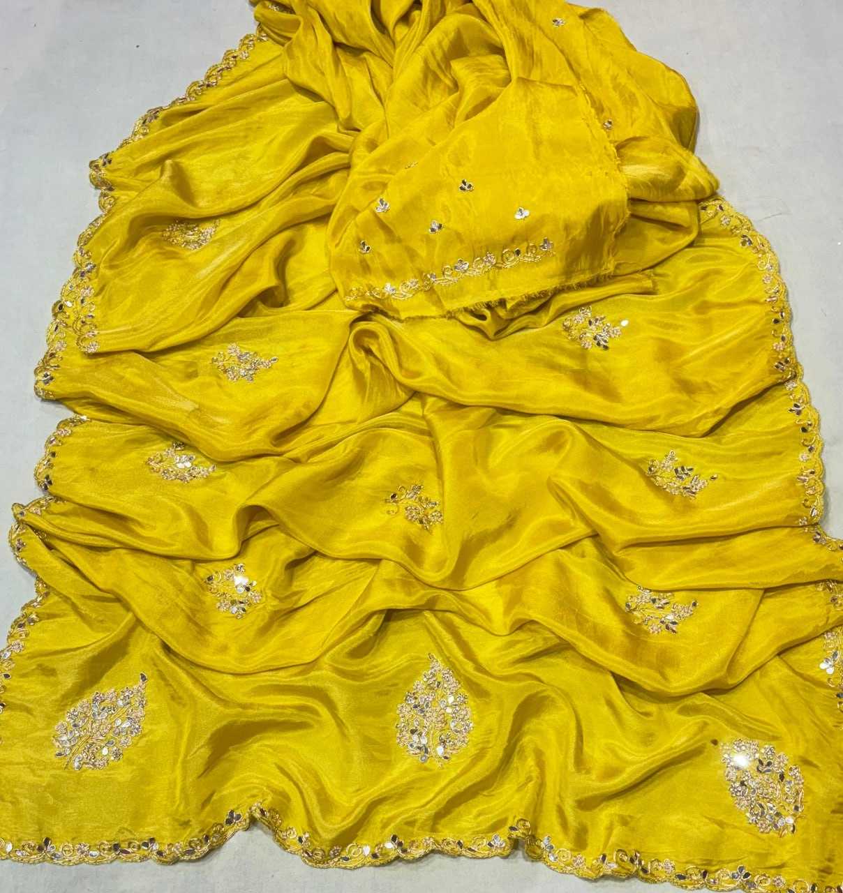 Tissue Silk Rin152 Nsd79 Sarees  Tissue Silk Cutwork Mirror Work Zari Sarees