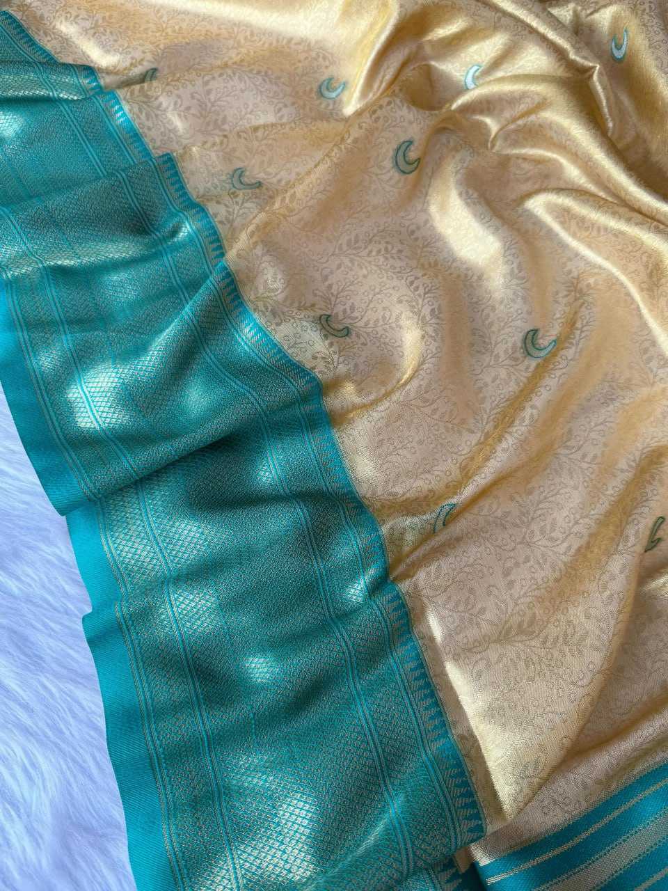 Tissue Silk Rin186 Rvv41 Sarees  Tissue Silk Butta Zari Border Sarees