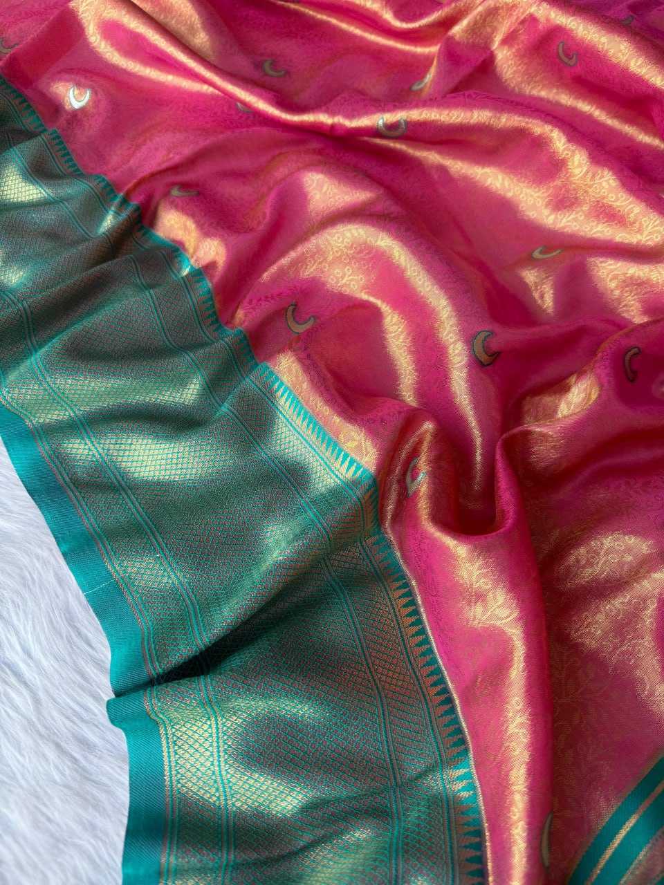 Tissue Silk Rin186 Rvv41 Sarees  Tissue Silk Butta Zari Border Sarees