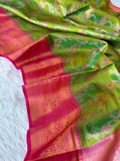 Tissue Silk Rin186 Rvv44 Sarees  Tissue Silk Zari Border Silk Sarees