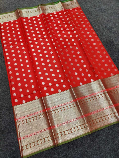 Tissue Silk Rpvr Weaving  Sarees