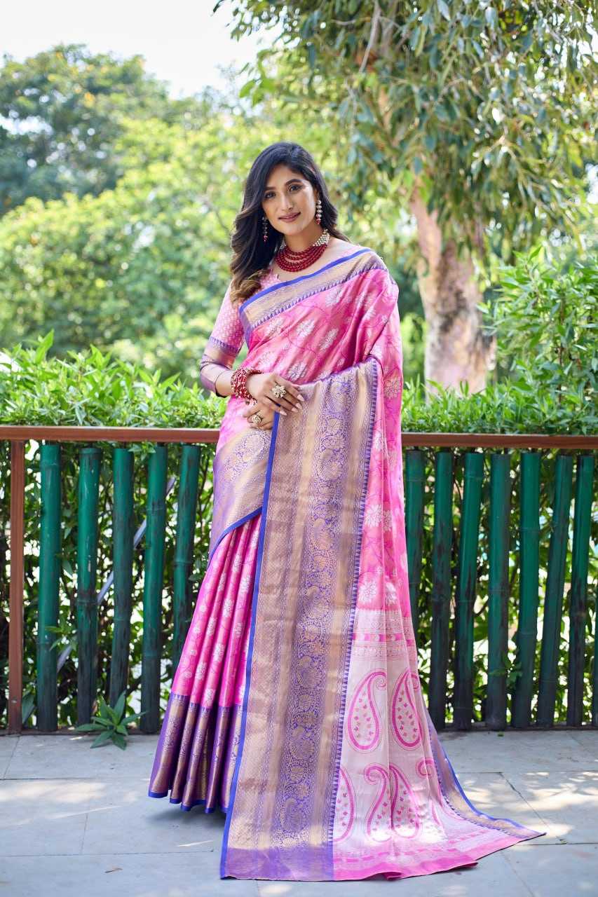 Tissue Silk Rvv 22 Silk Sarees  Printed Tissue Silk Zari Border Sarees