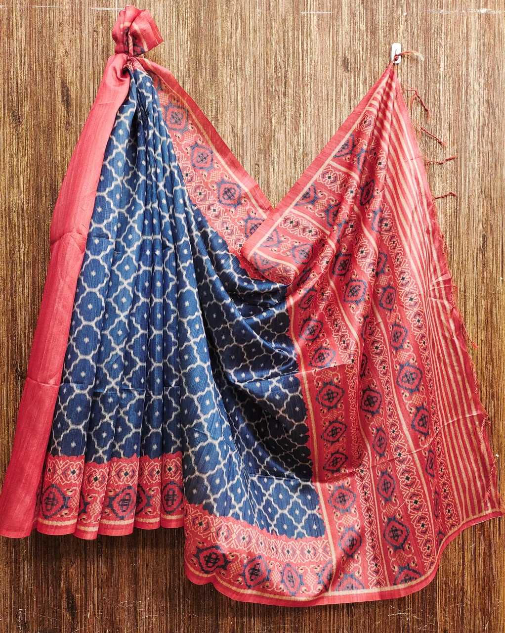 Tussar Silk Kesh101 Ant63 Silk Sarees  Tussar Silk Patola Silk Ikat Sarees