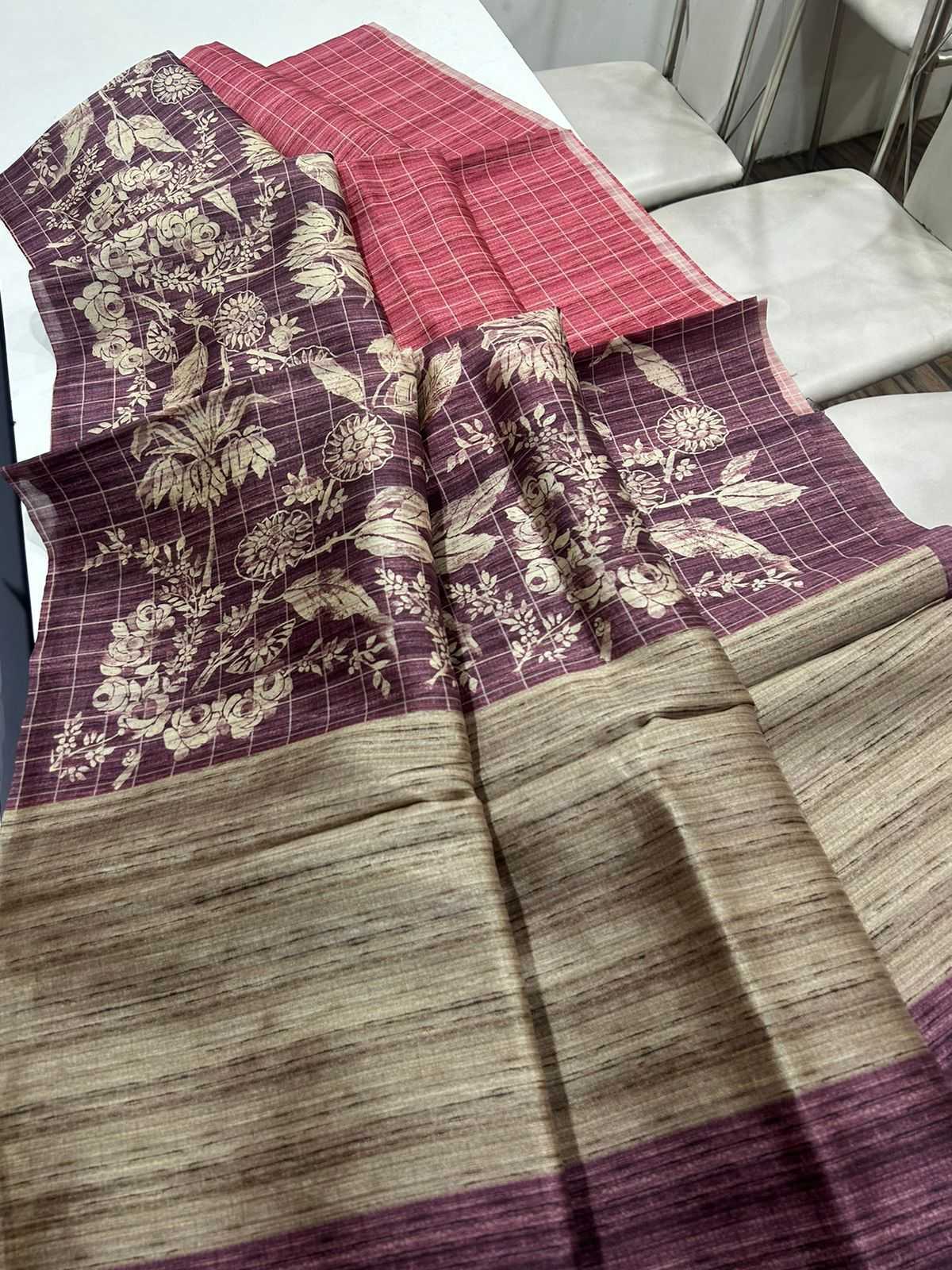 Tussar Silk Kesh101 Ant79 Sarees  Printed Ladies Sarees