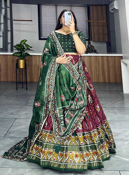 Tussar Silk Gro 7132  Lehengas